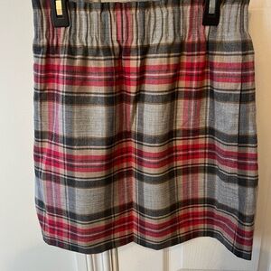 J. Crew Red and Gray Plaid Mini Skirt
